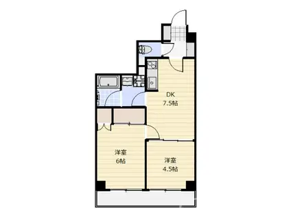 恵パレス(2DK/3階)の間取り写真