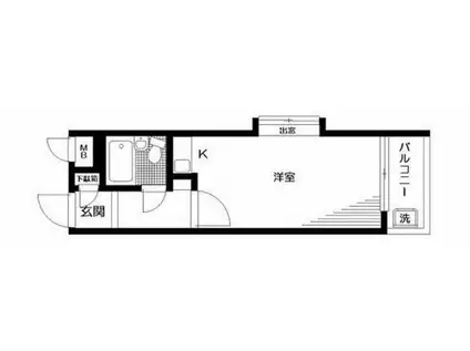 日神パレス新高円寺(ワンルーム/1階)の間取り写真