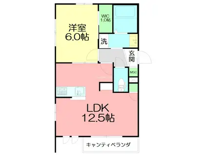 グランメゾン 藏(1LDK/3階)の間取り写真