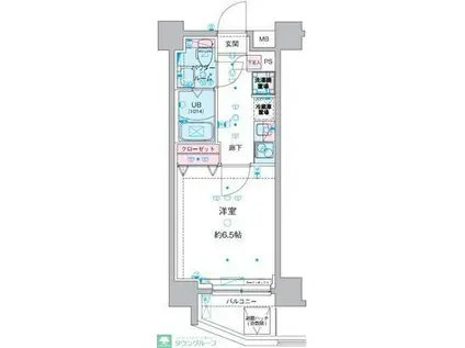 GENOVIA西川口IV(1K/11階)の間取り写真