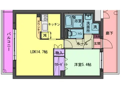 THE BOLAS(1LDK/2階)の間取り写真