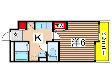 ASTREA東千葉(1K/2階)の間取り写真
