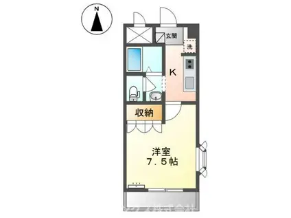 サンハイム(1K/1階)の間取り写真