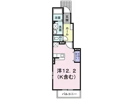 ラッフィナート(ワンルーム/1階)の間取り写真