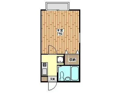 フリーアヴェニュー(1K/2階)の間取り写真