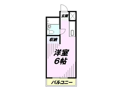 ハイツサンユー(ワンルーム/3階)の間取り写真