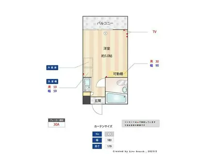 パステル小山(ワンルーム/1階)の間取り写真