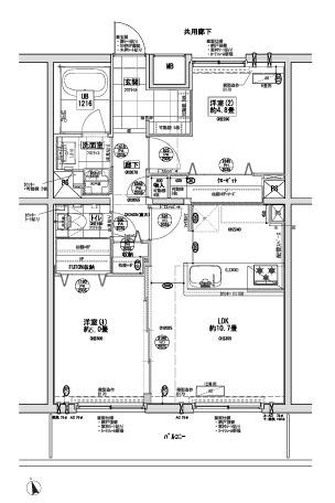 ステラメゾン下北沢(2LDK/4階)の間取り写真