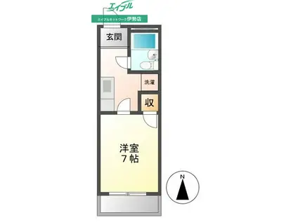 パークシャトー玉城(1K/3階)の間取り写真