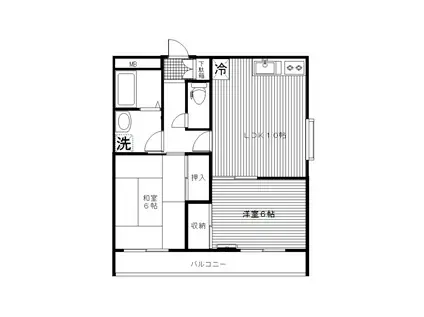 関野マンション(2DK/2階)の間取り写真