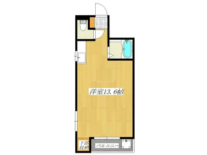 コーポラス斉藤(ワンルーム/2階)の間取り写真