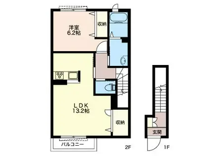コクーンテラス井の頭Ⅰ(1LDK/2階)の間取り写真