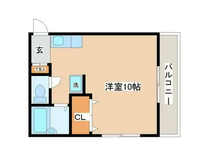 レジデンス成田(ワンルーム/3階)の間取り写真