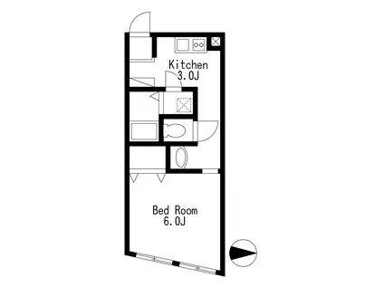 山一東尾久ビル(1K/2階)の間取り写真