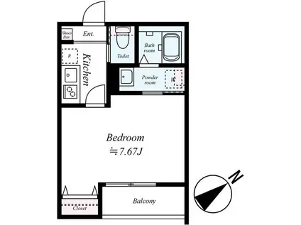 GRADUSかしわ台II(1K/3階)の間取り写真