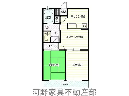 ピシィーズ(2LDK/2階)の間取り写真