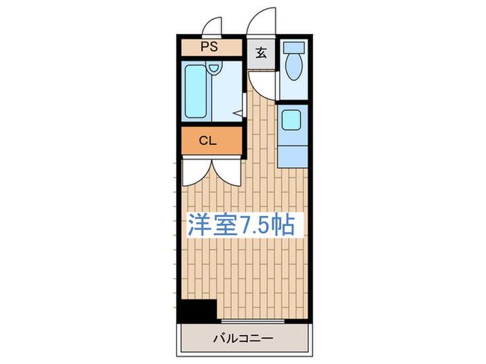 TAILOR5番館(ワンルーム/4階)の間取り写真