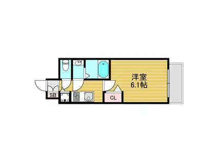 エスライズ新大阪フロント(1K/6階)の間取り写真