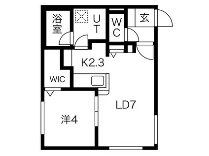 VOYAGE(1LDK/4階)の間取り写真