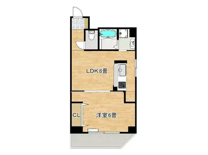 堺T´レジデンス(1LDK/7階)の間取り写真