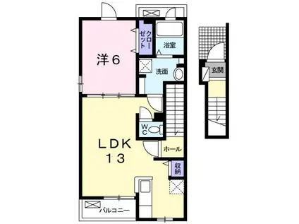 ネオ・インプレスIII(1LDK/2階)の間取り写真