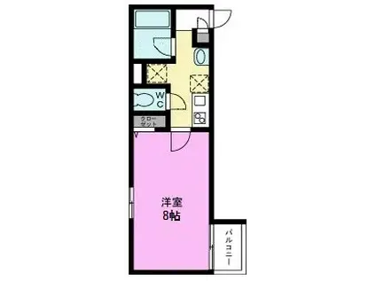 リブリ・ROOMY´S(1K/2階)の間取り写真