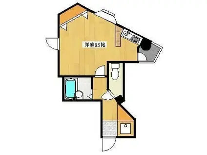 クロノス18三軒町(ワンルーム/3階)の間取り写真