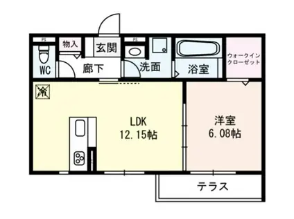 CASA SERENO(1LDK/2階)の間取り写真