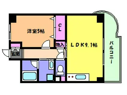 MONTE LUCE 甲南(1LDK/3階)の間取り写真