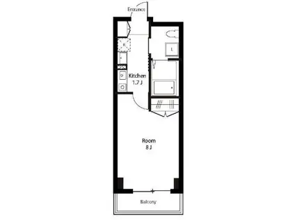 アンビックスつつじヶ丘 A棟(1K/3階)の間取り写真