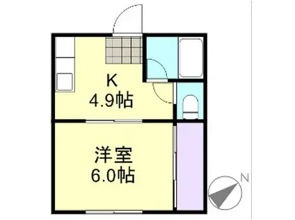 アスティ21(1K/2階)の間取り写真