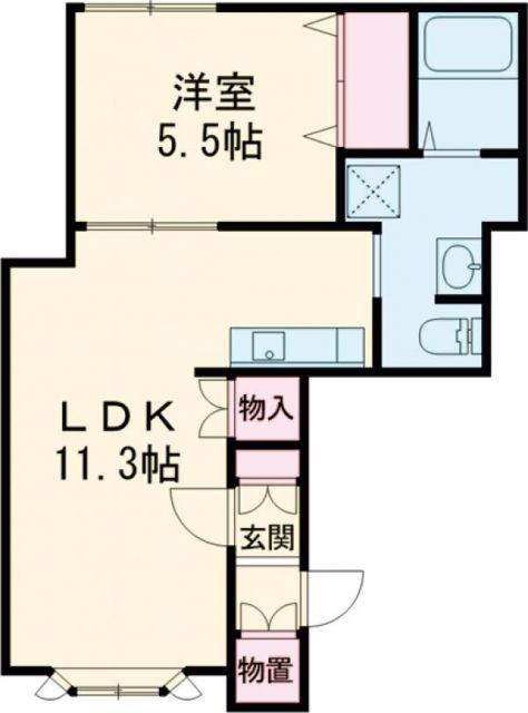 タウンズ6.1(1LDK/2階)の間取り写真
