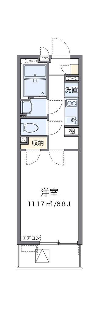 クレイノミオラヴィラ(1K/2階)の間取り写真