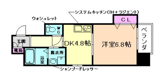 GRACE TM(1DK/7階)の間取り写真