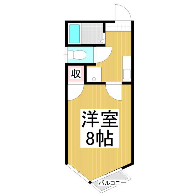 T-HOUSE宮沖(1K/2階)の間取り写真