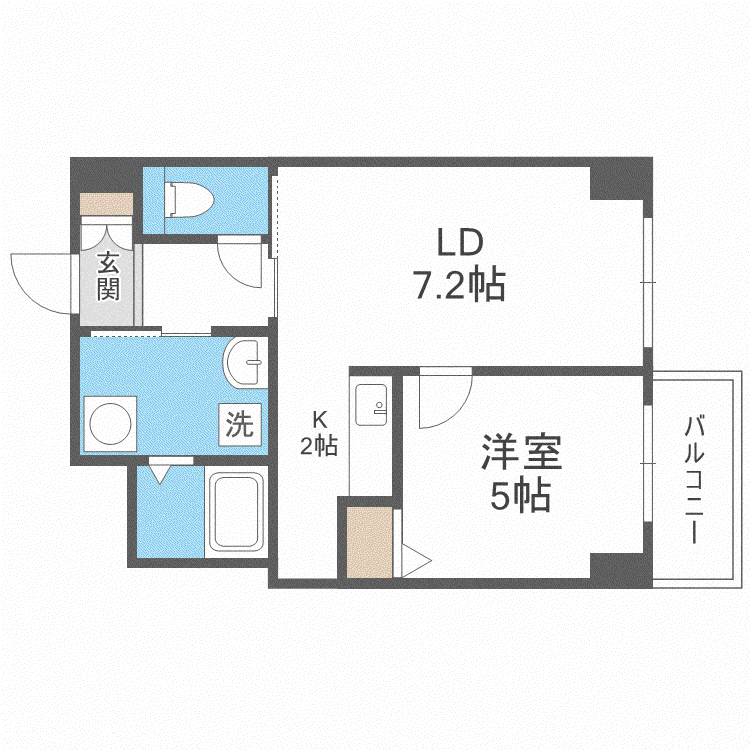 エアリー元町(1LDK/3階)の間取り写真