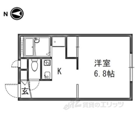 レオパレスOHI4(1K/1階)の間取り写真