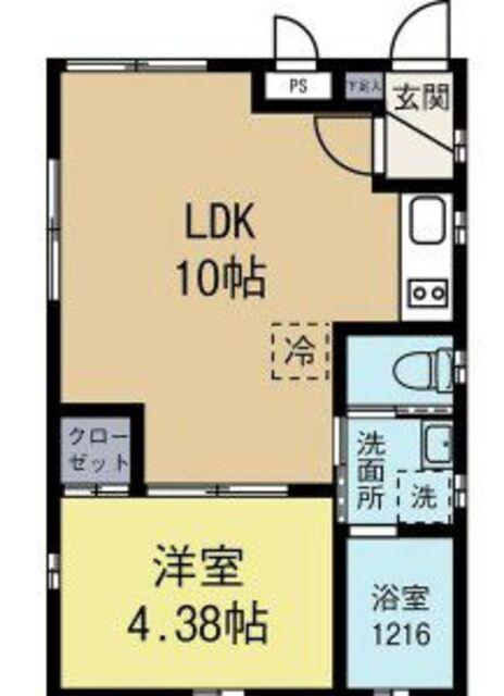 LE GIOIE 名駅(1LDK/3階)の間取り写真