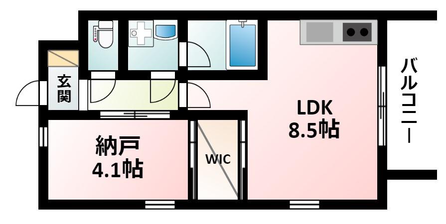 レジディア新大阪(1LDK/11階)の間取り写真