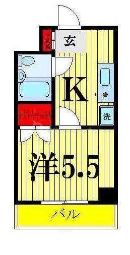コンフォール小泉(1K/7階)の間取り写真