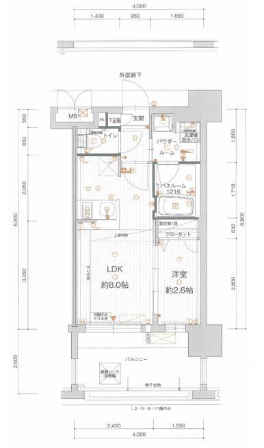 グランフォーレ高宮プレミア(1LDK/10階)の間取り写真