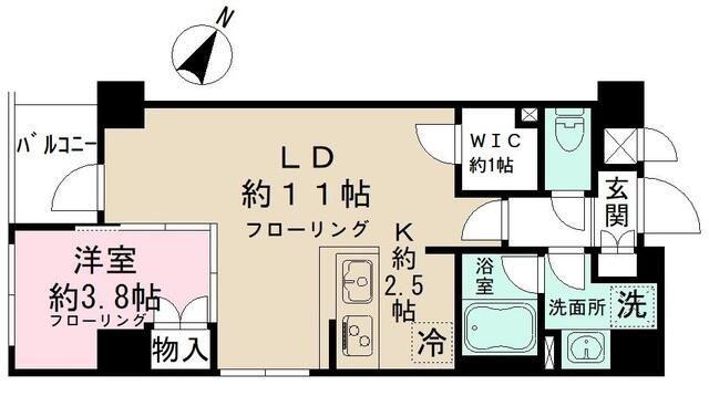 日本橋ROOTS(1LDK/3階)の間取り写真