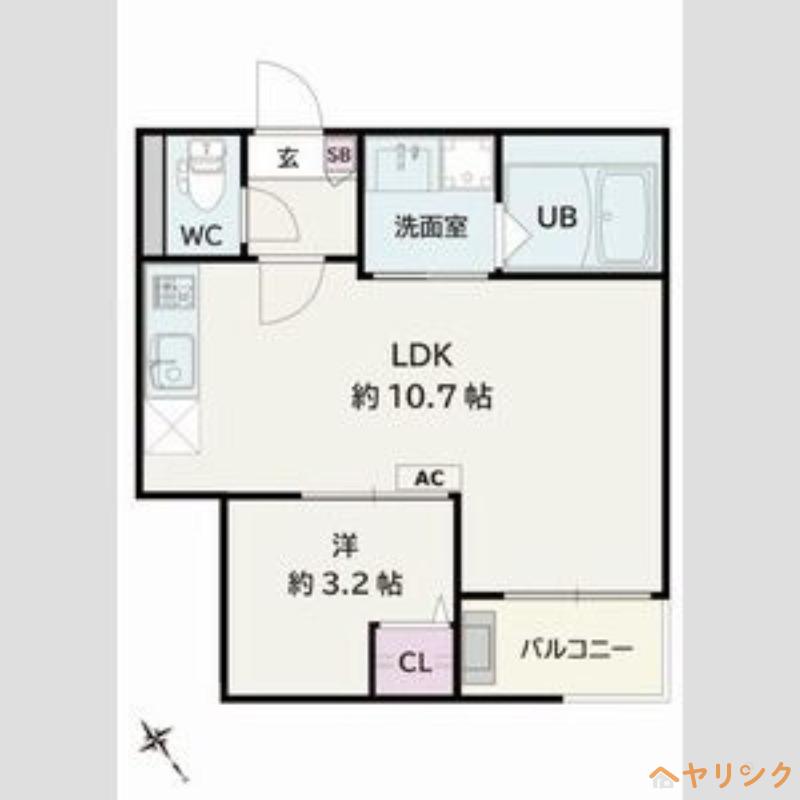 JACK KOSHINV(1LDK/3階)の間取り写真