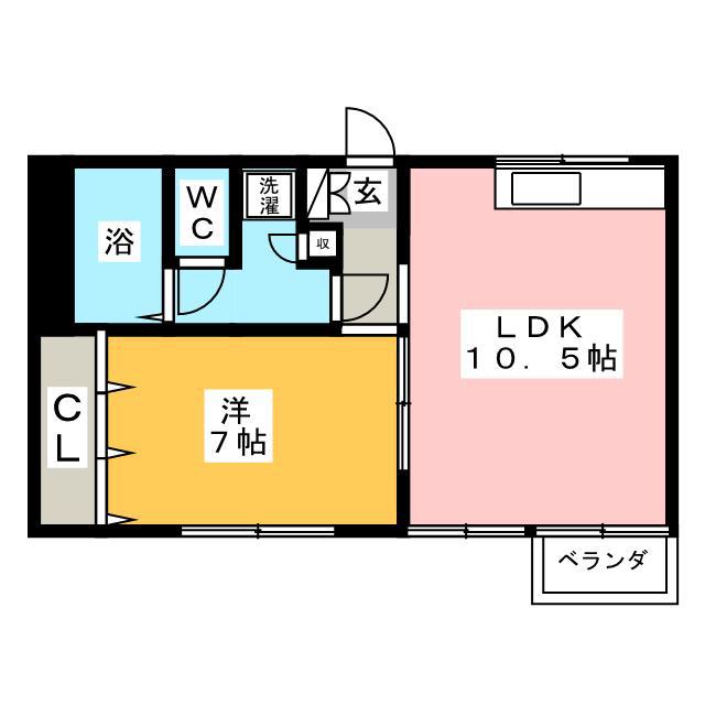 フォーレスト(1LDK/3階)の間取り写真