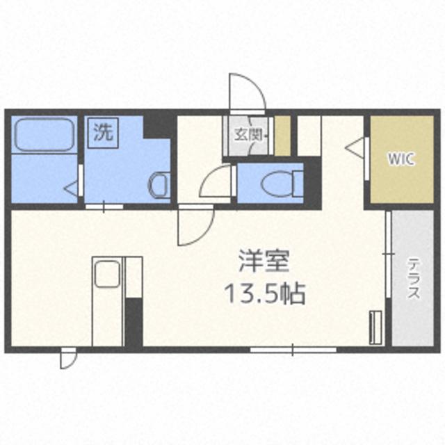 AVENUE263(ワンルーム/1階)の間取り写真