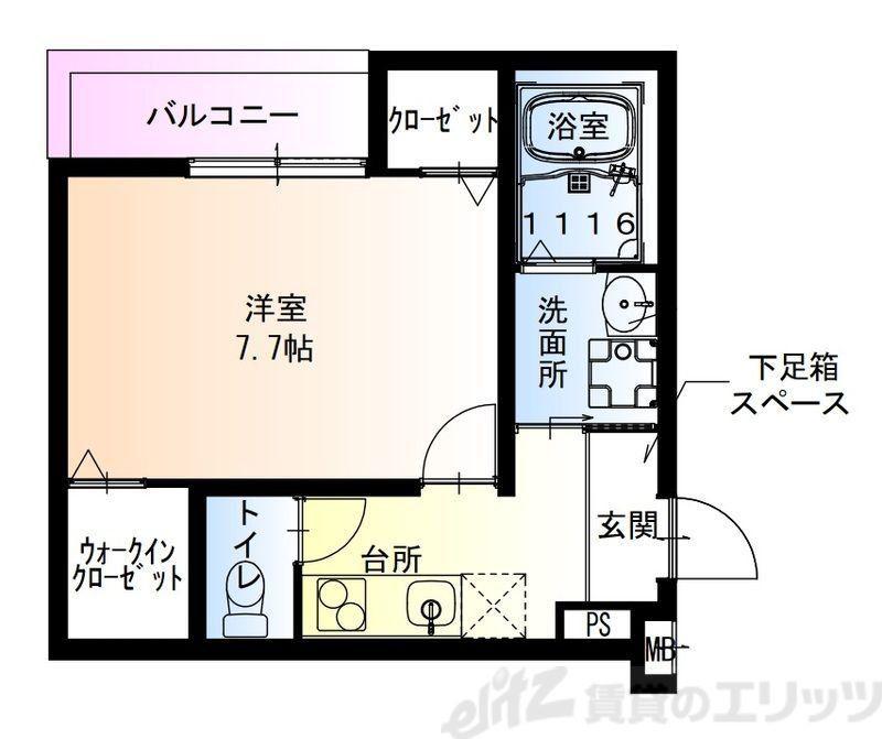 フジパレスJR淡路駅北(1K/2階)の間取り写真