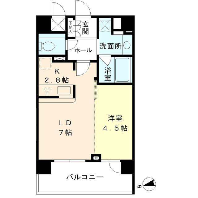 プレミアコンフォート西荻窪(1LDK/1階)の間取り写真