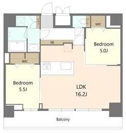 S-RESIDENCE松屋町ASENCE(2LDK/10階)の間取り写真