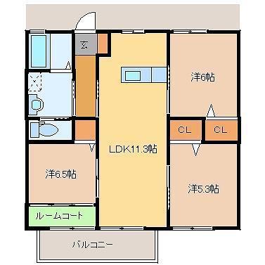 レトアヤマダ(3LDK/2階)の間取り写真