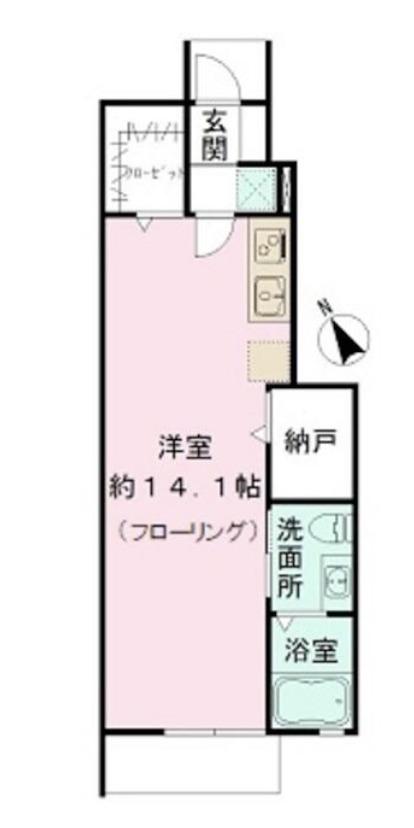 グランヴィスタ四ッ谷(ワンルーム/1階)の間取り写真